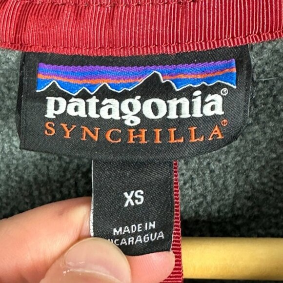 Patagonia T-Snap Synchilla Fleece Grey Blue Size XS Womens Hiking Sweater Top - Picture 3 of 14